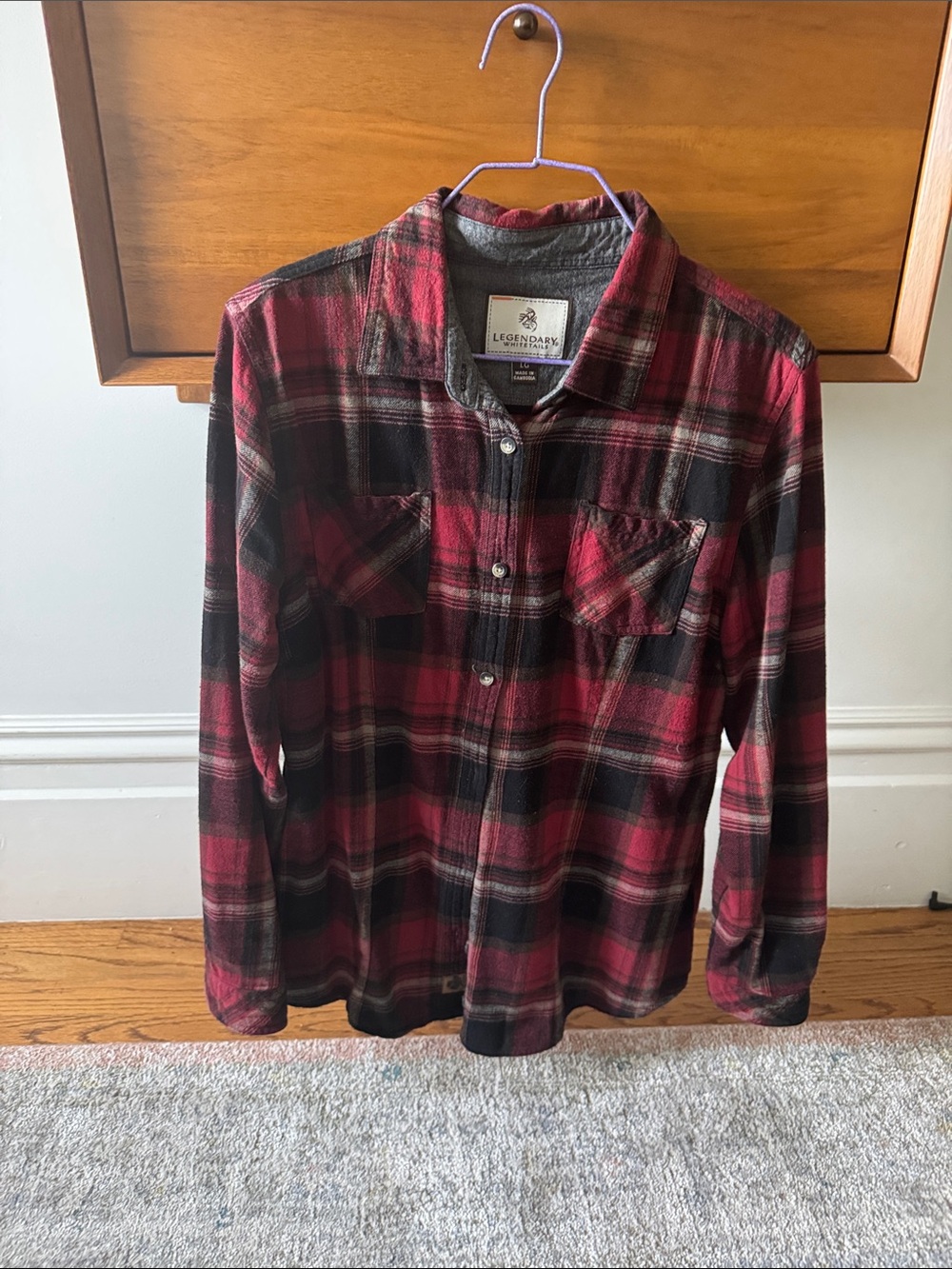 Legendary Whitetails Red and Black Plaid Flannel Shirt